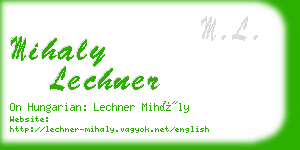 mihaly lechner business card